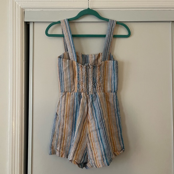 Reformation Linen Striped Romper - size 4 - Picture 2 of 4